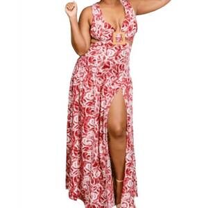 NEW SHOP 17 maxi dress in red